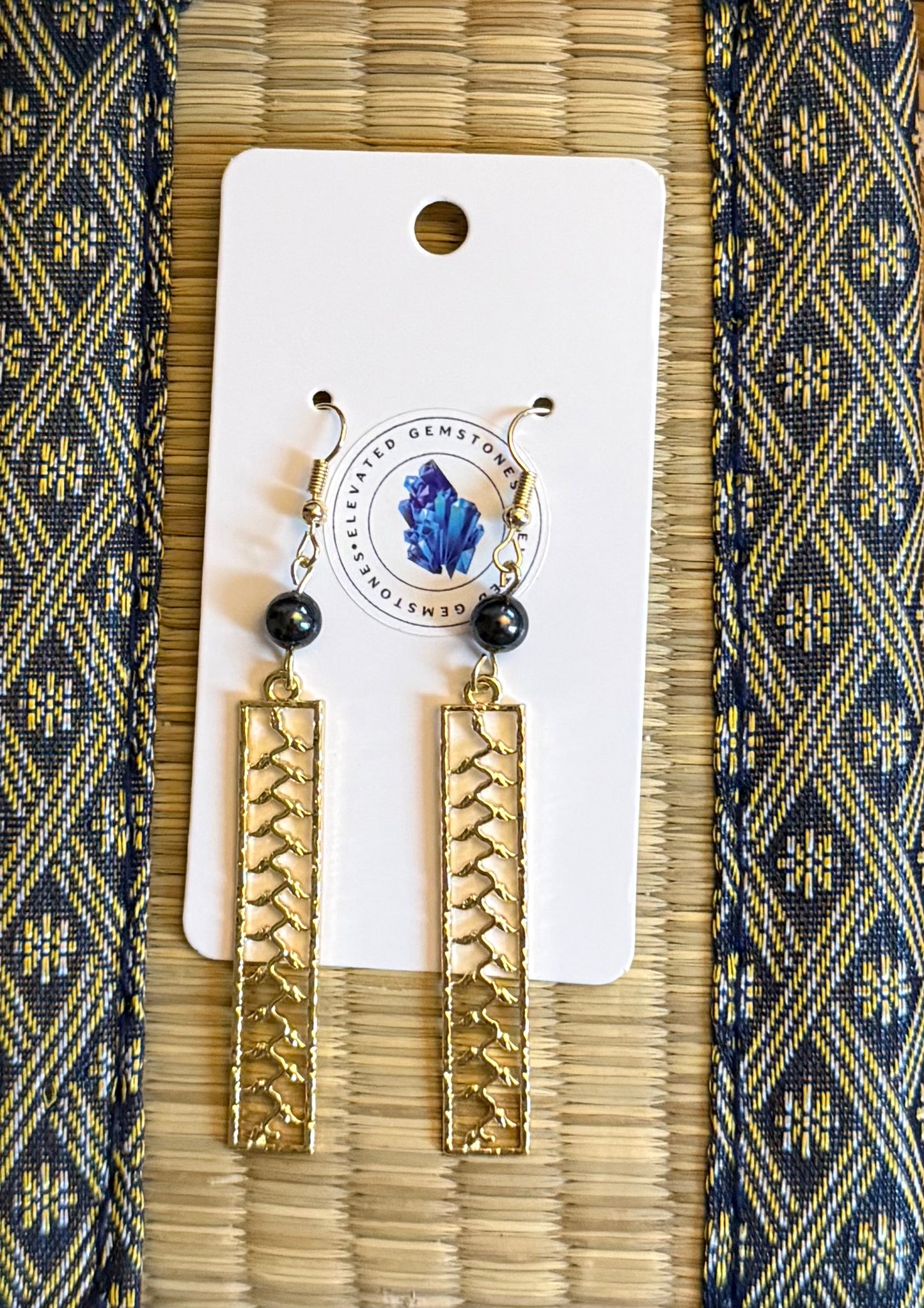 Peacock Pearl Maile Lei Earrings