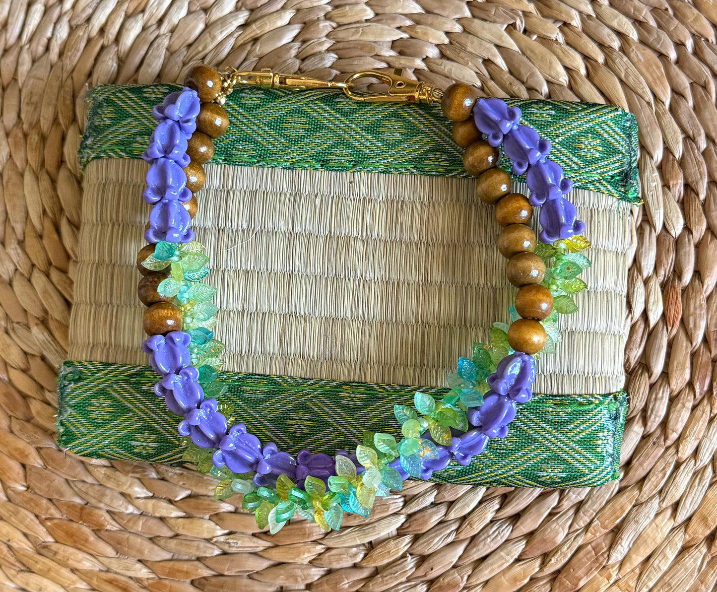 Crown Flower Green Fern Bag Lei