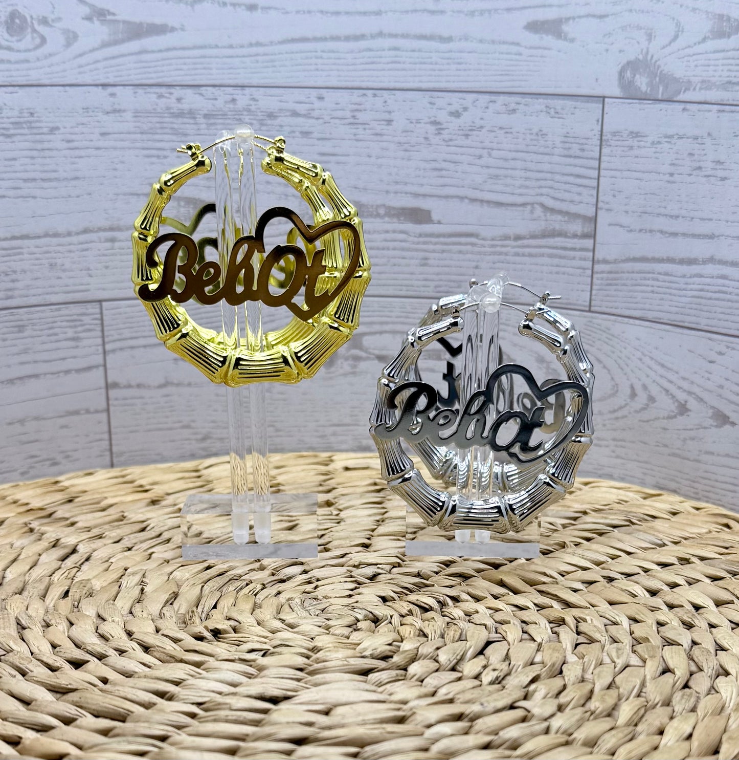 Bebot Bamboo Hoops Earrings
