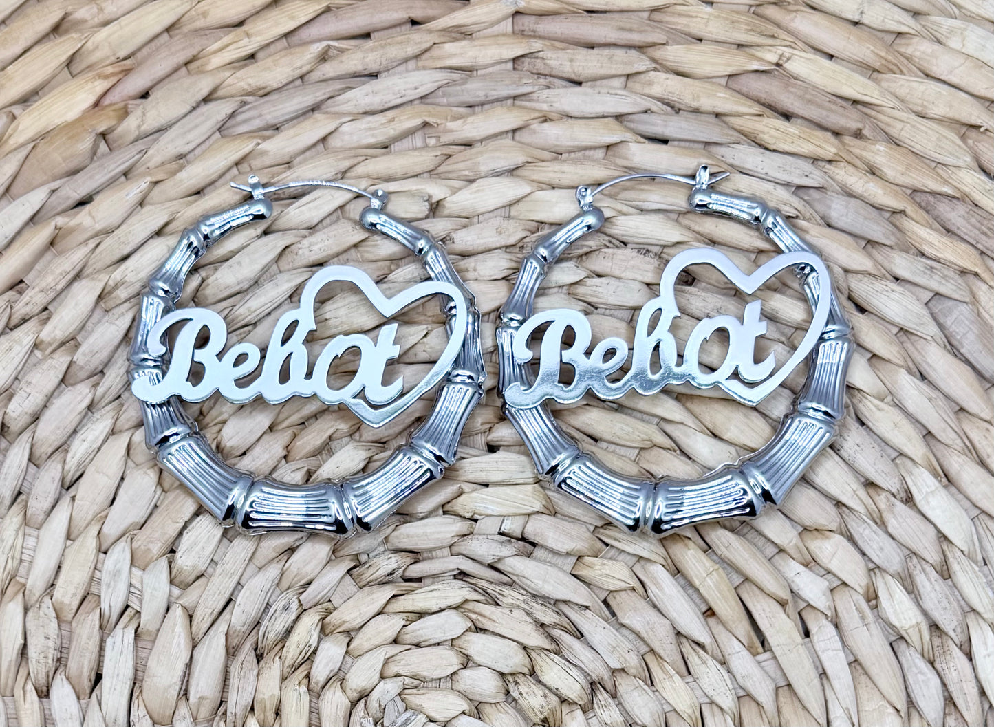 Bebot Bamboo Hoops Earrings