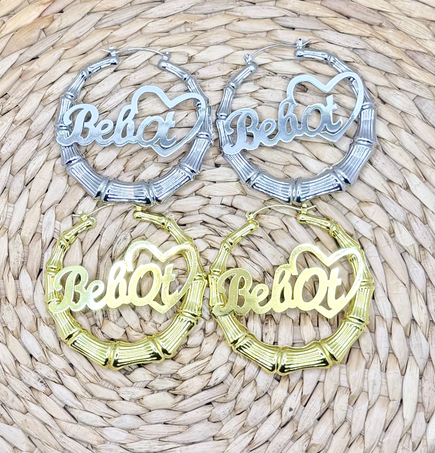 Bebot Bamboo Hoops Earrings