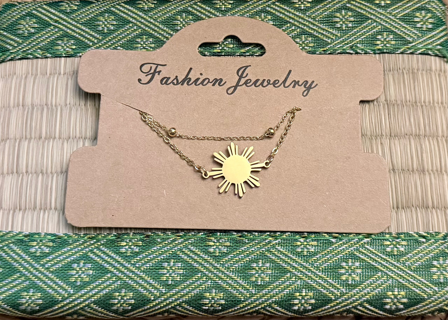 Filipino Sun 2 Chain Bracelet Stainless Steel