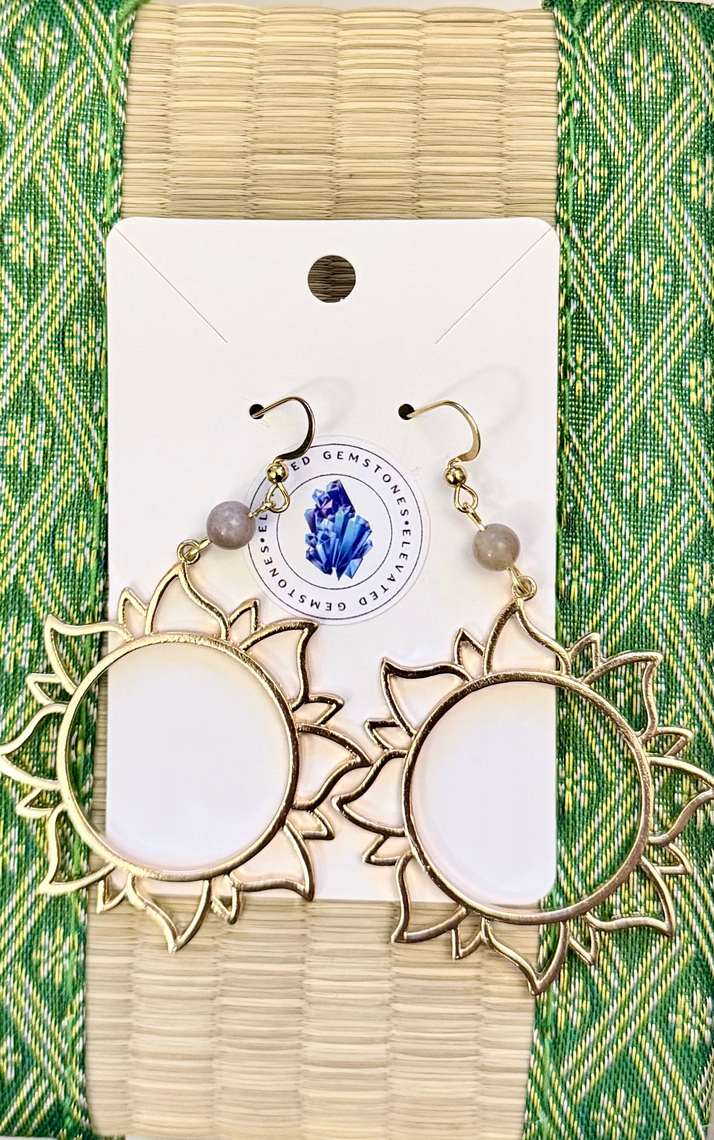 Sunstone Sun Earrings