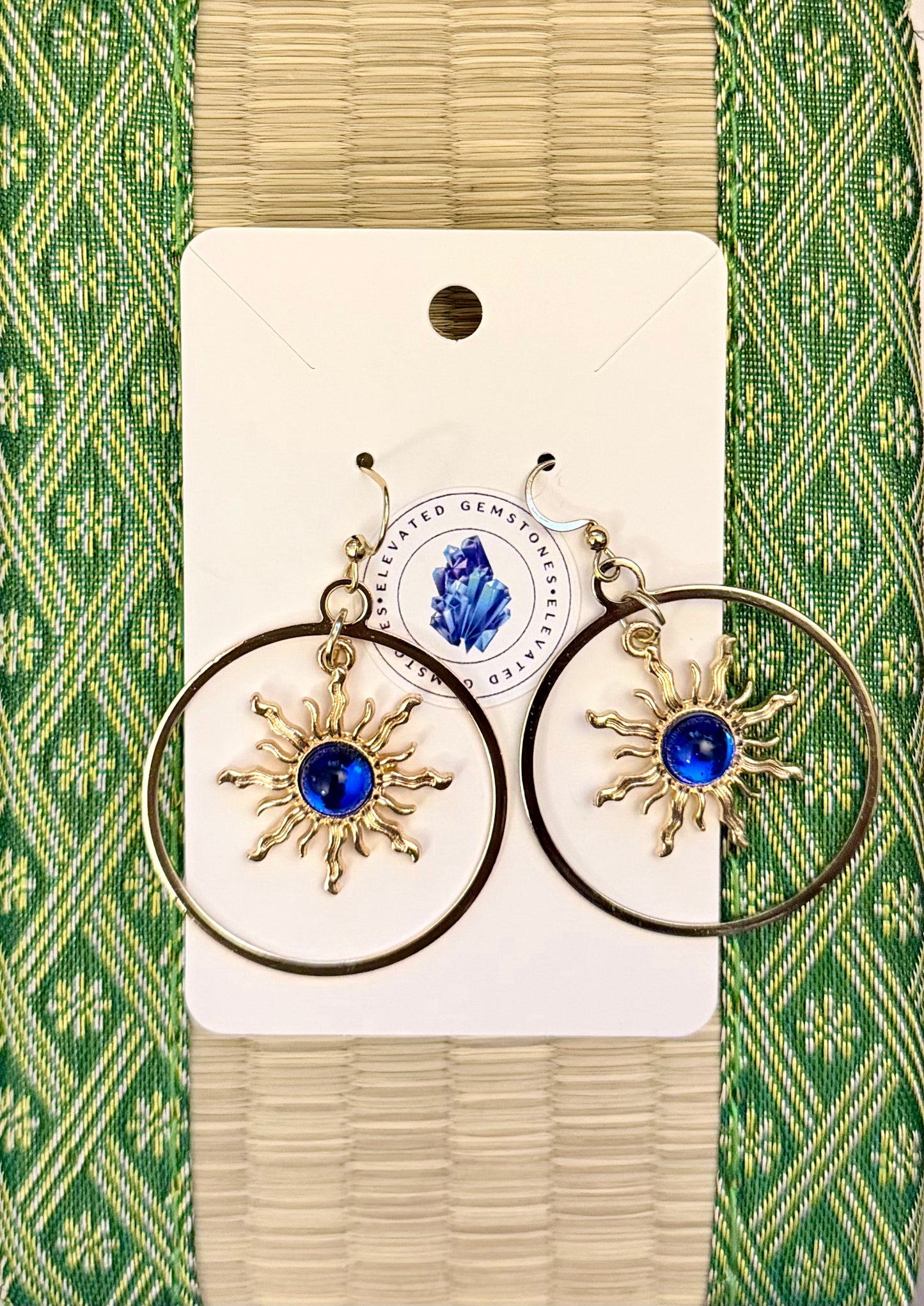Flaming Sun Hoop Earrings