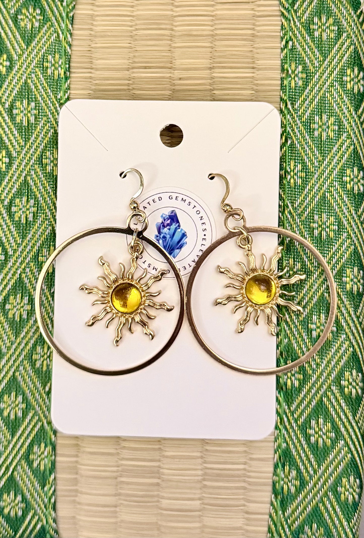 Flaming Sun Hoop Earrings