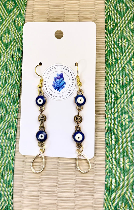 Evil Eye Two Dangle Earrings