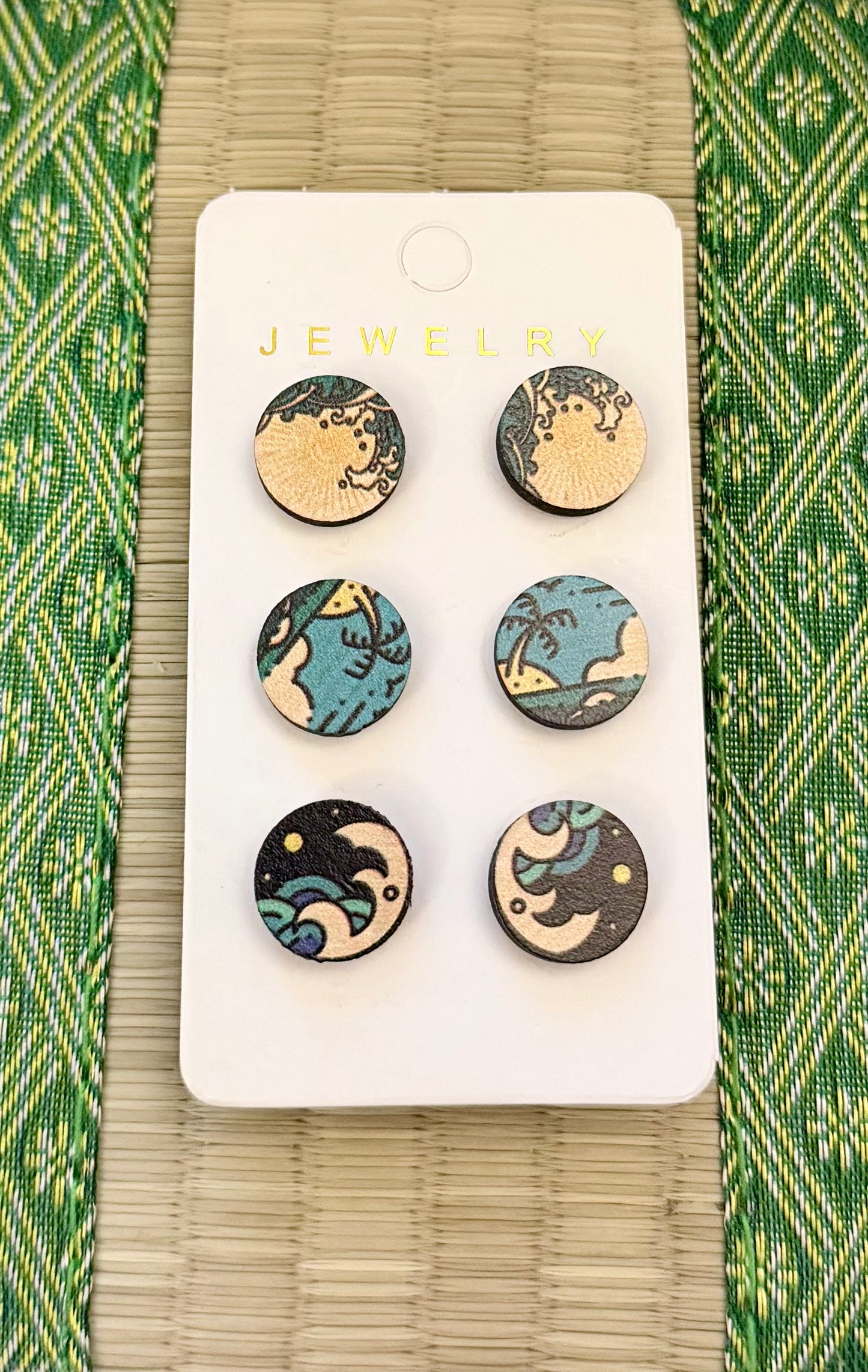 Sea Wave Stud Earrings