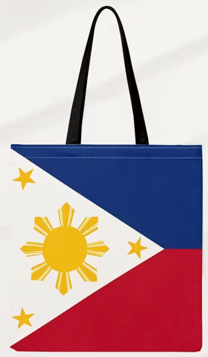 Philippine Flag Tote Bag W/Makeup Bag