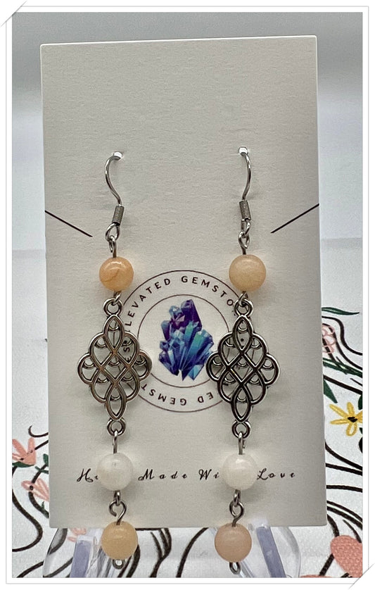 Peach Opal Earrings